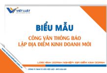 Mẫu thông báo lập địa điểm kinh doanh mới Công văn thông báo lập địa điểm kinh doanh
