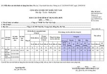 Mẫu báo cáo tình hình sử dụng hóa đơn