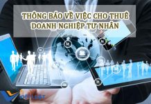 Thông báo về việc cho thuê doanh nghiệp tư nhân
