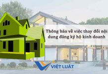 Thông báo về việc thay đổi nội dung đăng ký hộ kinh doanh Thông báo về việc thay đổi nội dung đăng ký hộ kinh doanh