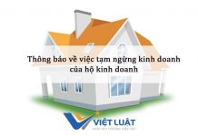 Thông báo về việc tạm ngừng kinh doanh của hộ kinh doanh Thông báo về việc tạm ngừng kinh doanh của hộ kinh doanh