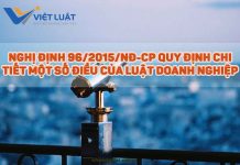 Nghị định 96/2015/NĐ-CP quy định chi tiết một số điều của Luật Doanh nghiệp