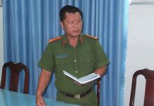 Thượng tá Phan Tấn Ca - Phó trưởng phòng Cảnh sát hình sự Công an tỉnh Tiền Giang thông tin về vụ việc