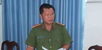 Thượng tá Phan Tấn Ca - Phó trưởng phòng Cảnh sát hình sự Công an tỉnh Tiền Giang thông tin về vụ việc