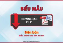 Biên bản điều chỉnh hóa đơn sai sót Biên bản điều chỉnh hóa đơn sai sót