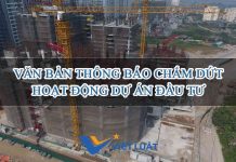 Văn bản thông báo chấm dứt hoạt động dự án đầu tư Văn bản thông báo chấm dứt hoạt động dự án đầu tư