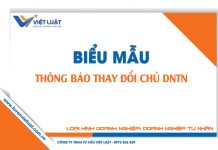 Mẫu công văn thông báo thay đổi chủ doanh nghiệp tư nhân