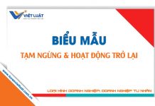 Mẫu công văn đăng ký Tạm ngừng kinh doanh & Hoạt động trở lại