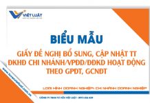 Mẫu giấy đề nghị bổ sung, cập nhật thông tin ĐKHĐ chi nhánh – VPĐD – ĐĐKD hoạt động theo GPĐT – GCNĐT Mẫu giấy đề nghị bổ sung, cập nhật thông tin ĐKHĐ chi nhánh - VPĐD - ĐĐKD hoạt động theo GPĐT - GCNĐT
